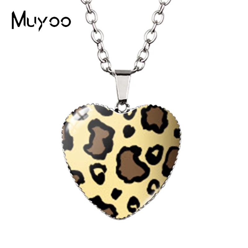Новая мода шкуру животного узоры с леопардом тигром Зебра подвеска-сердце