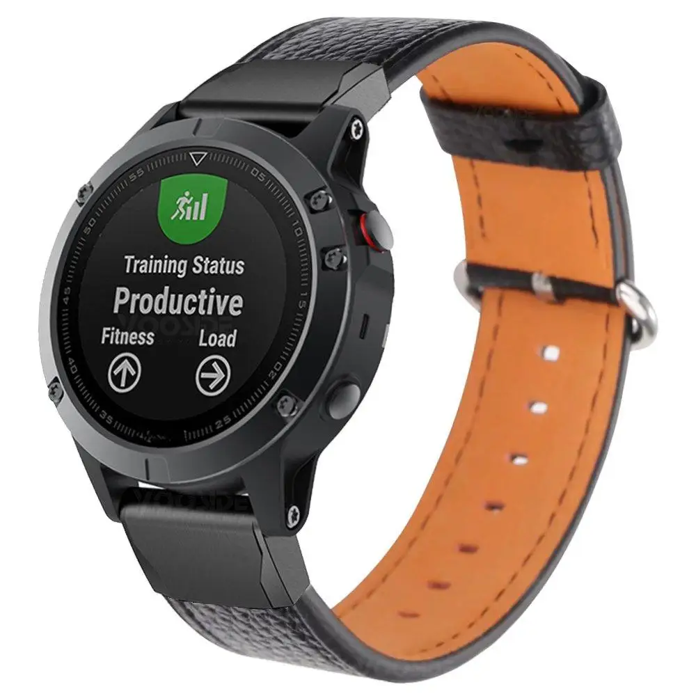Кожаный ремешок для часов Fenix 5X/Fenix 6X браслет из нержавеющей стали 26 мм Garmin 5X Plus/Fenix