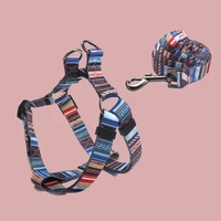 dog harness harnais chien puppy adjustable collar kitten collar cat harness nylon leash all weather dog supplies accessories
