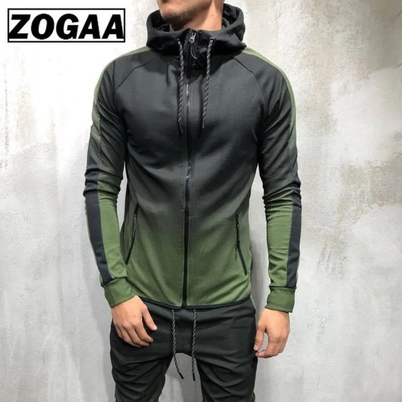 ZOGAA новинка 2019 брендовый мужской спортивный костюм комплект из 2 предметов 3D