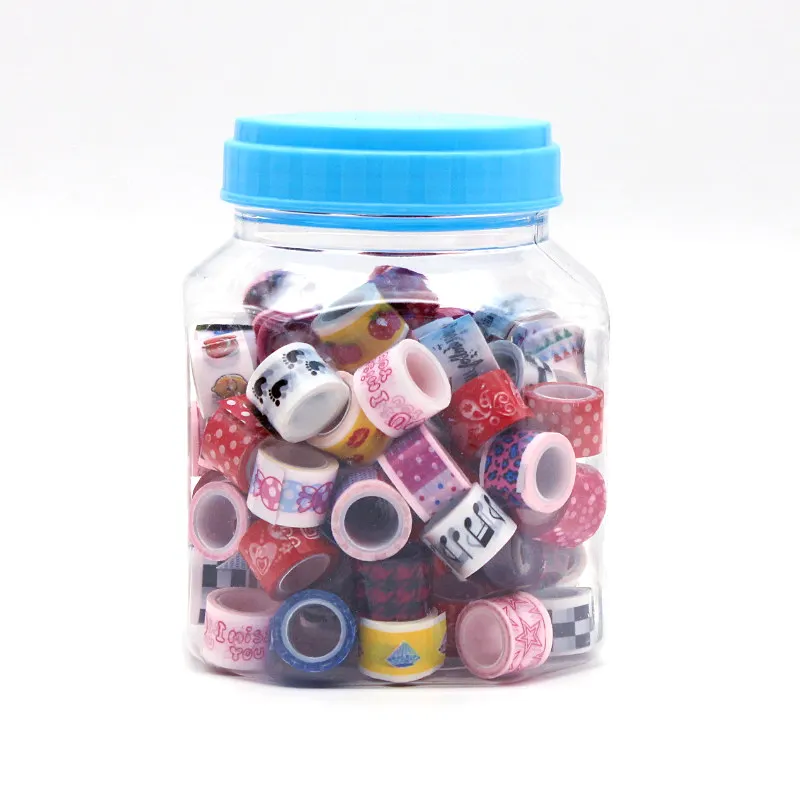 Цветная декоративная клейкая лента для маскировки 90 рулонов/ведра лазерная