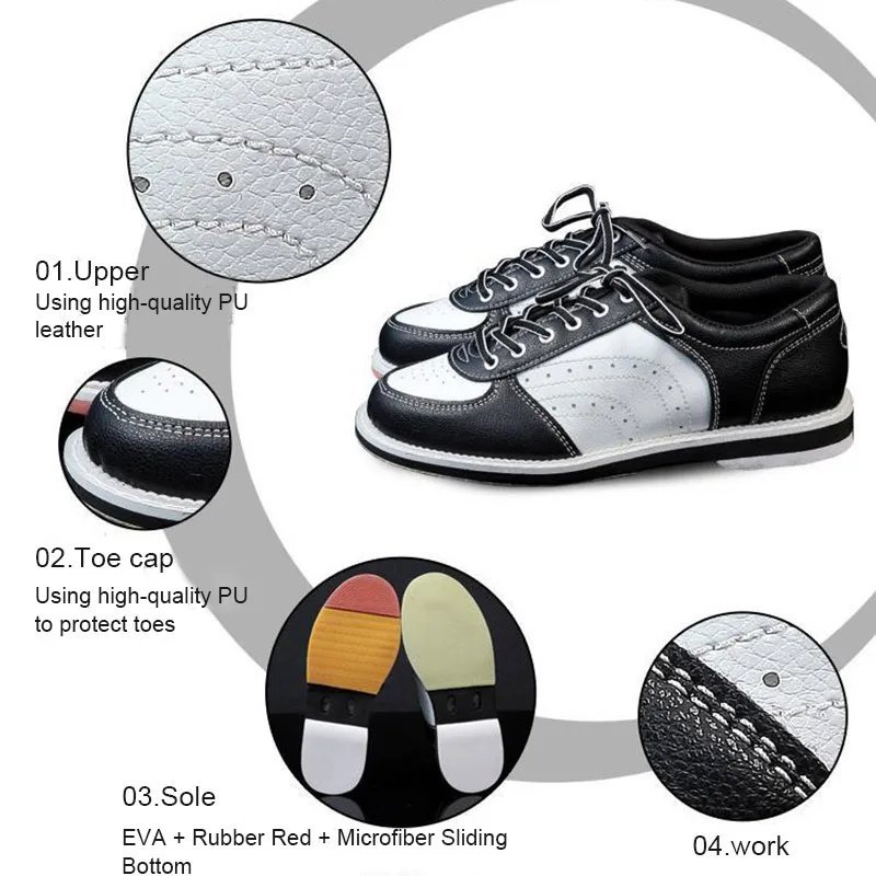 

NEW Bowling Shoes Men Skidproof Sole Professional Bowling Sport Shoes Non-slip Sneakers