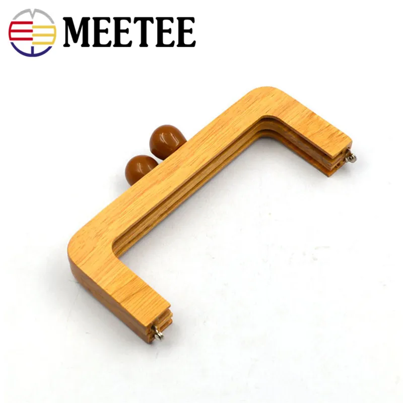 Meetee, 1 шт., 20X8 см, классический стиль, рамка для сумки, деревянная ручка, антикварная застежка для поцелуя, для кошелька, рамка с замком, пряжки, сделай сам, украшение для сумки, аксессуар