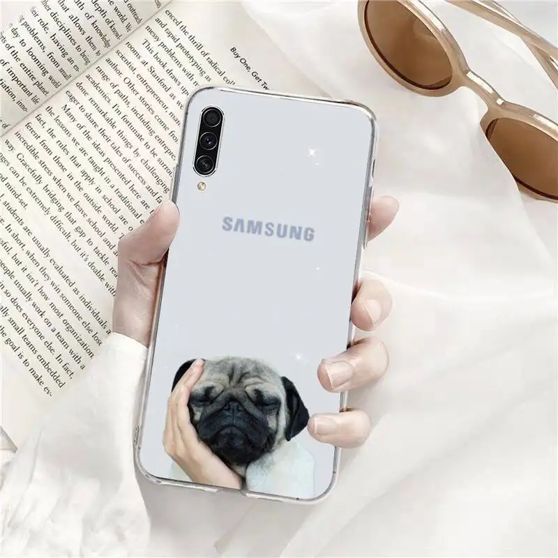 

Pug Dog French Bulldog Phone Case Transparent Clear For Samsung Galaxy A71 A21s S8 S9 S10 plus note 20 ultra