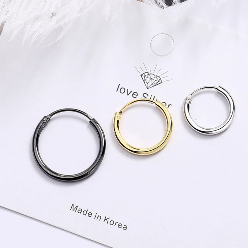 

2021 New Fashion Simple Glossy Round Earrings 3-Color Metal Temperament Earrings Sweet and Tender Style For Women Party Jewelry