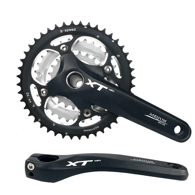 

Mountain Bike Hollow Integrated Sprocket Crank 170mm 44T 32T 22T Teeth Chainring 104BCD MTB Bicycle Crankset With Bottom Bracket