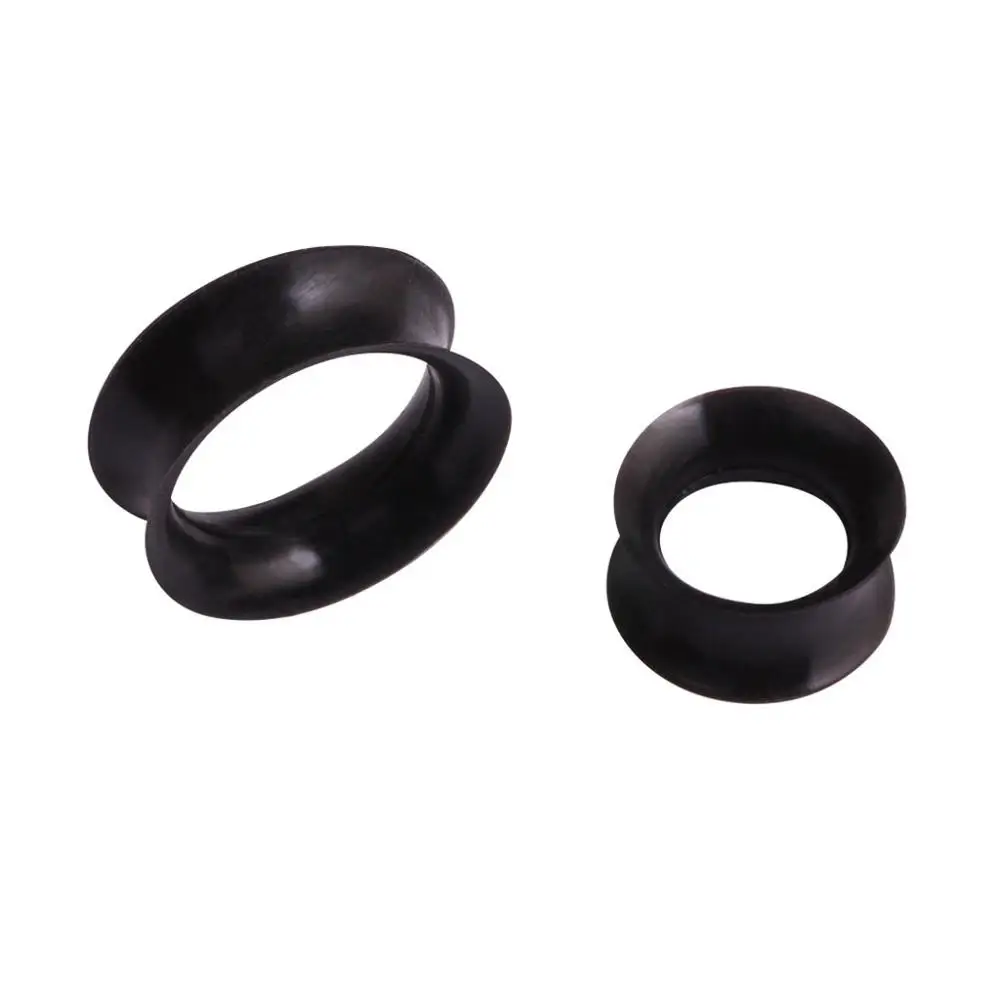 Silicone auricle Ювелирные изделия для тела, имитация пирсинга, серьги, пробки и туннели,, 2 шт./лот, акрил, растягивание ушей, спиральный экспандер, панк - Окраска металла: Silicone auricle