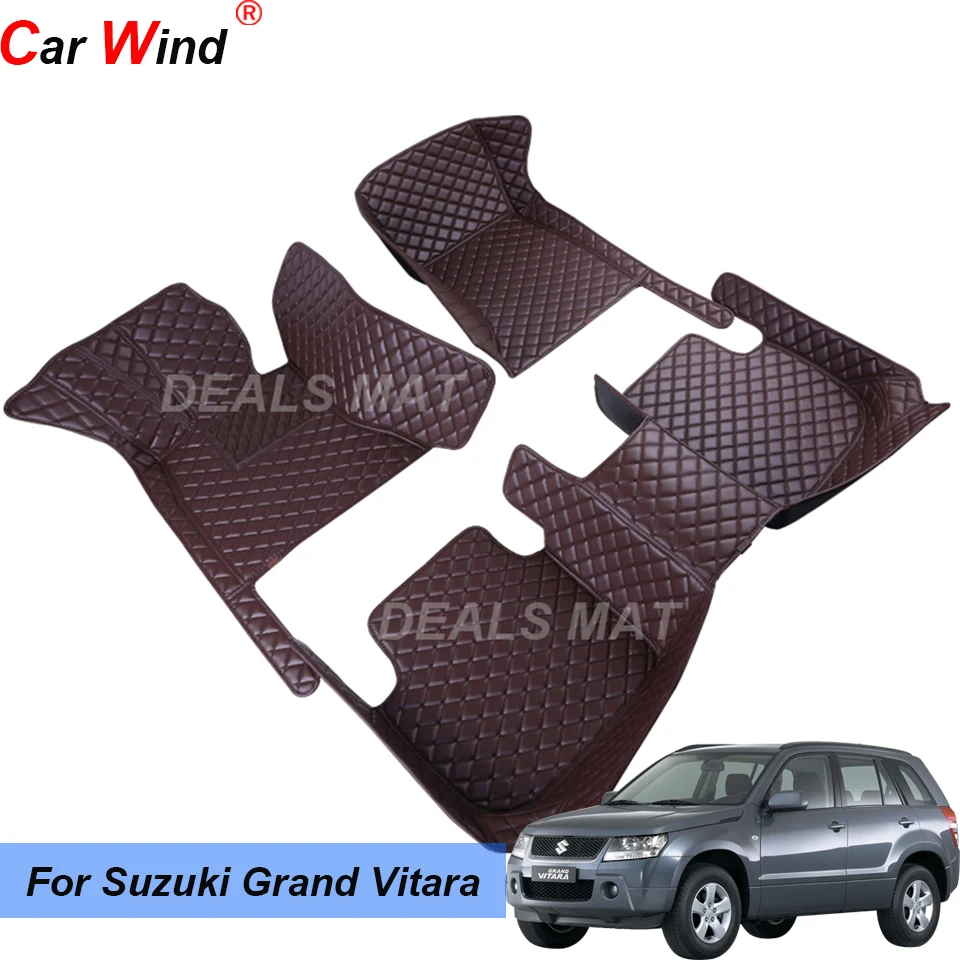 

100% Fit Auto Car Mats With Pockets Floor Carpet Rugs For Suzuki Grand Vitara 2007 2008 2009 2010 2011 2012 2013 2014 2015 2017