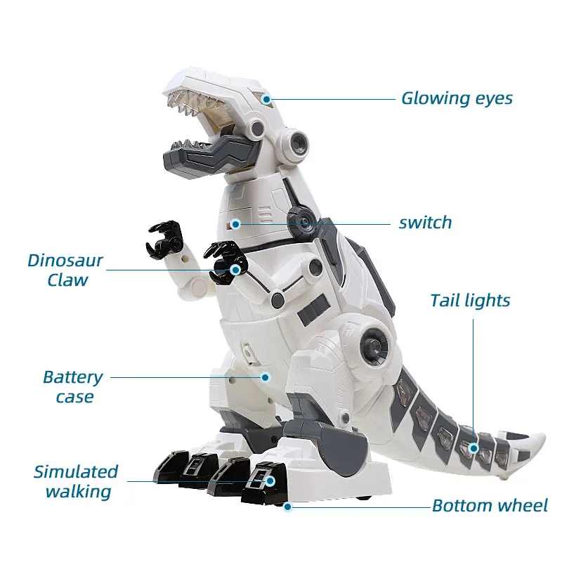 T rex Электрический ходячий динозавр детские игрушки робот с светильник звук