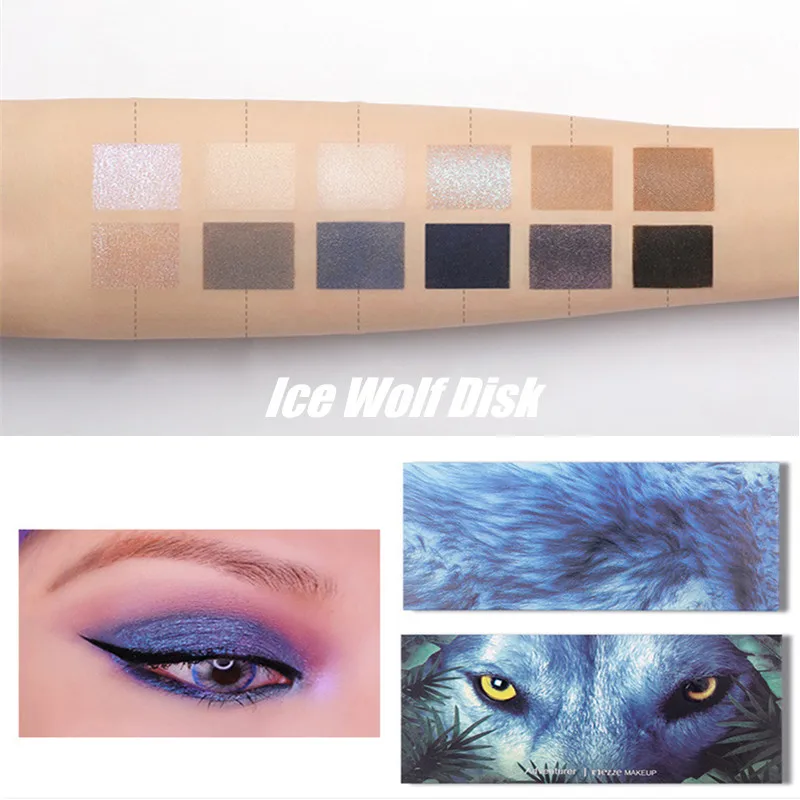 Eyeshadow Tray Twelve-Color Explorer Piglet Tiger Ice Wolf Crocodile Animal Eye Shadow Disk