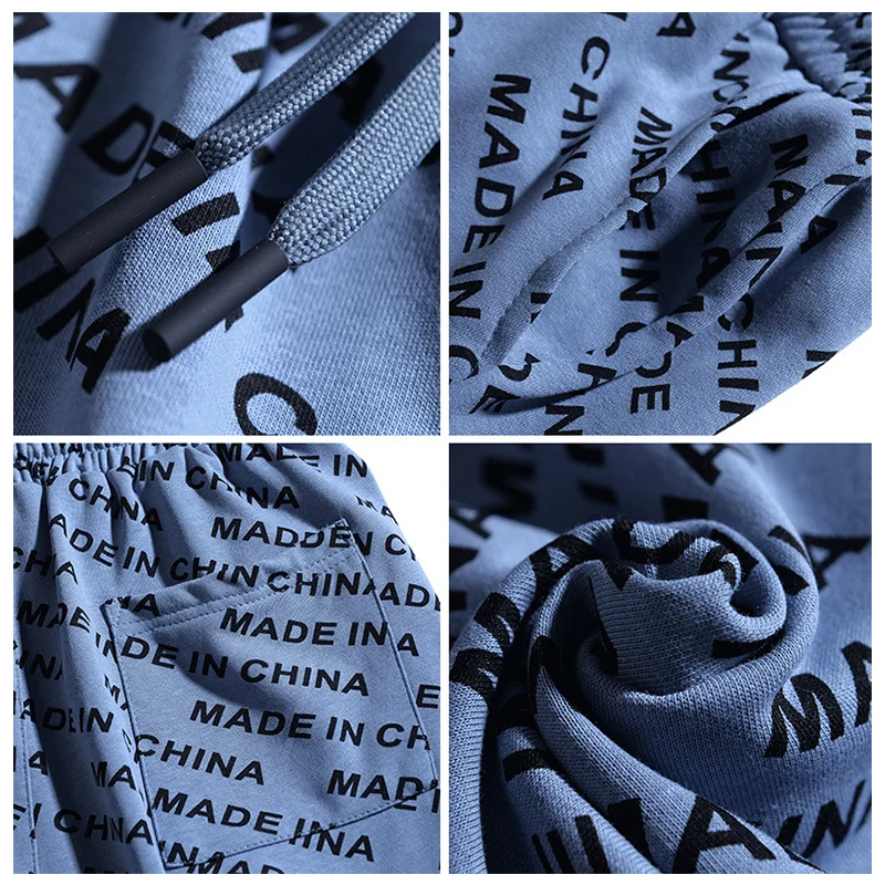 

Men's New Summer Fashion Shorts Men Trendy Printing Short Hip-Hop Straight Loose Brand Letter Casual Shorts Male