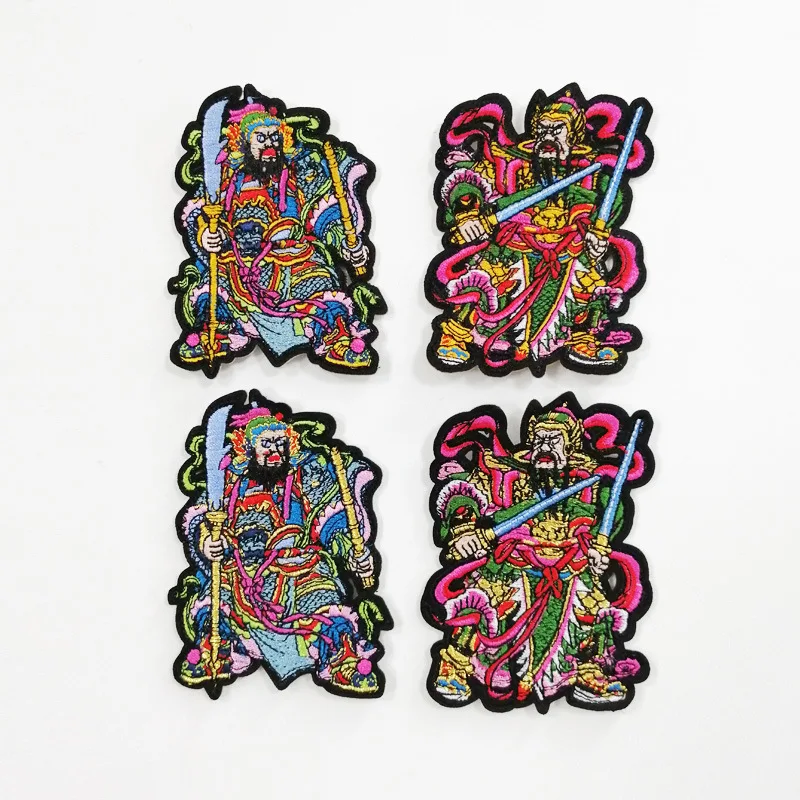 1 шт китайский бог войны истории героя Гуань Юй вышитой аппликацией патчи для