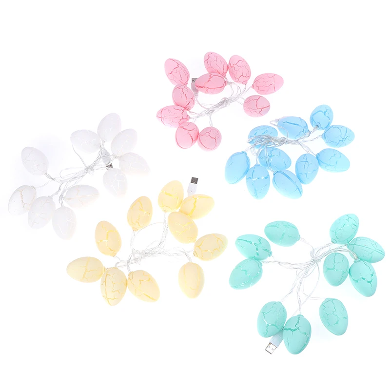 

Easter Decoration Crack Eggs LED String Lights Garland Battery Fairy Light Happy Easter Party Supplies for Home Promotion