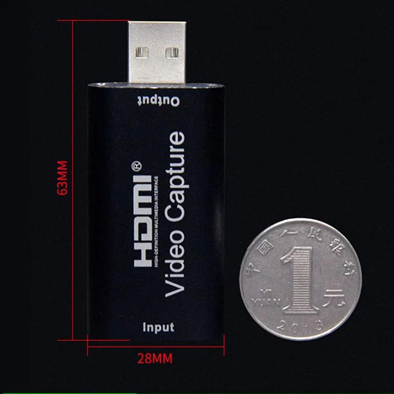 Мини-устройство видеозахвата 1080P 30 кадров в секунду HDMI-совместимая карта аудио