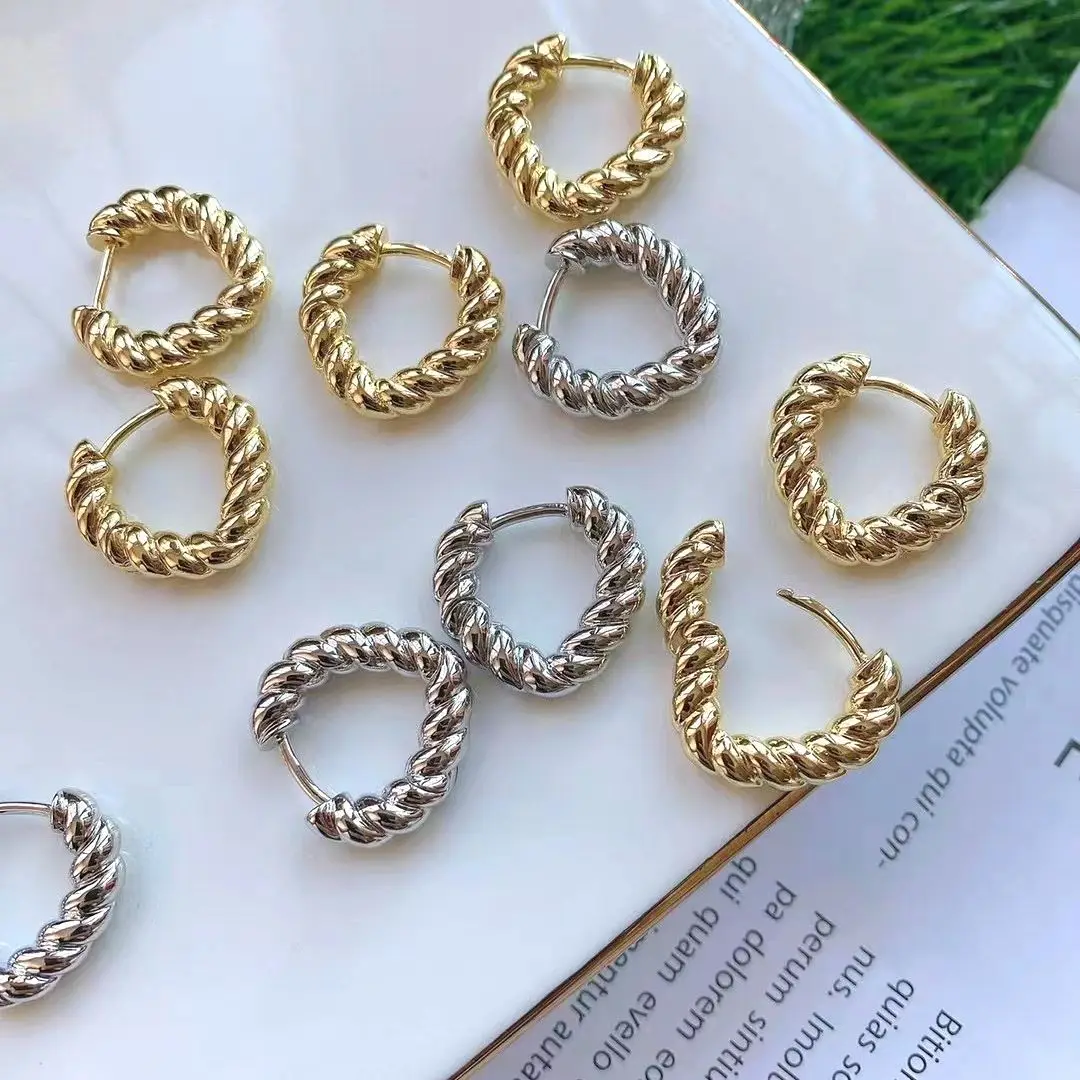 

5 пар, женские серьги-кольца в виде сердца