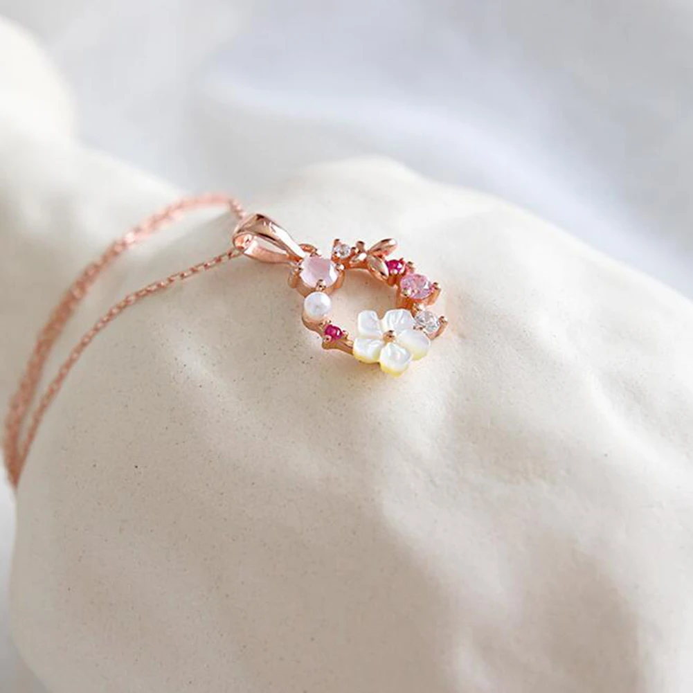 Fashion Rose Flower Charm Pendant Necklaces For Women Gril Gift Vintage Gold Color Chains Necklace Statement Jewelry | Украшения и