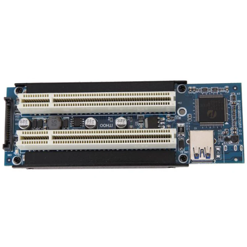 

Pci-E Express X1 To Dual Pci Riser Extend Adapter Card With 1M Usb3.0 Cable For Win2000/Xp/Vista/Win7/Win8/Linux