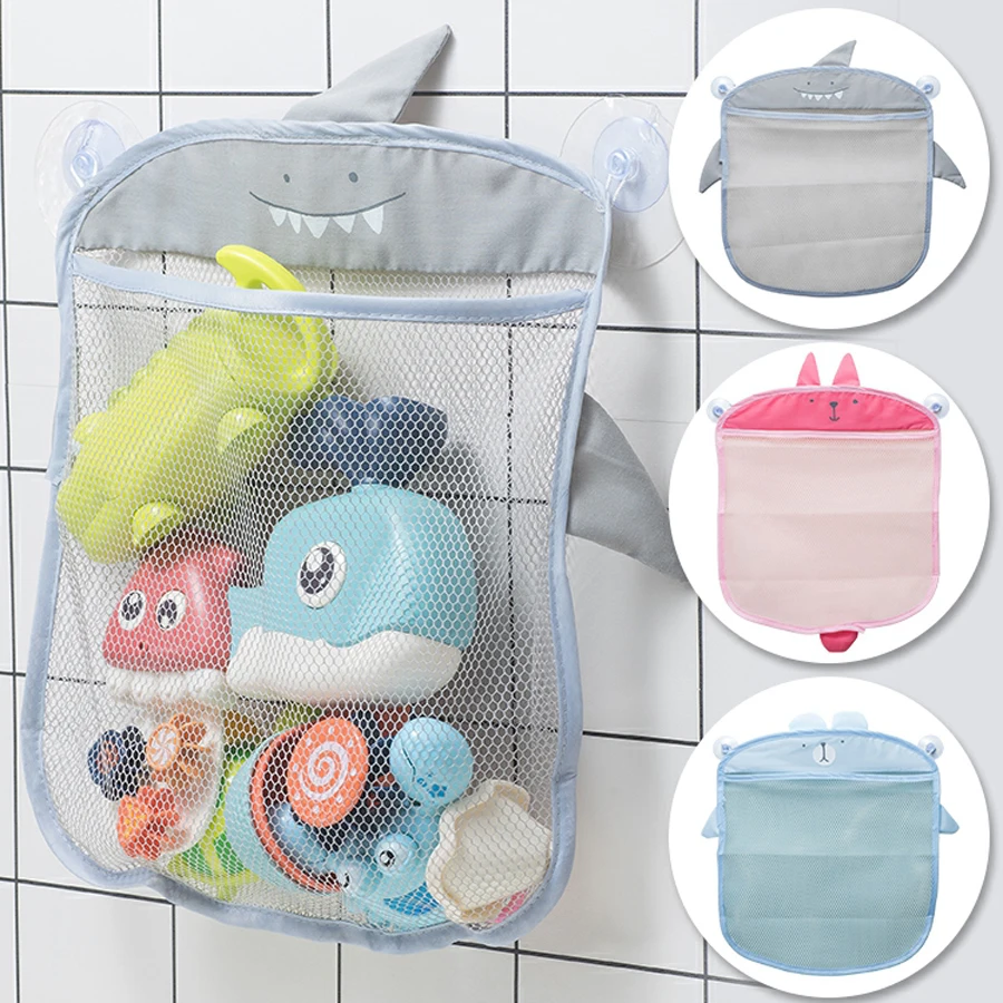 New Baby Bathroom Mesh Bag Sucker Design For Bath Toys Kids Basket Cartoon Animal Shapes Cloth Sand Storage Net | Игрушки и хобби