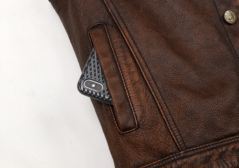 Мотоциклетный Байкерский клубный кожаный жилет Винтажный Мужской в стиле панк