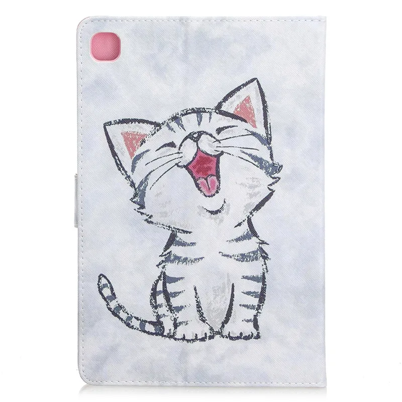 Чехол для Samsung Tab S6 Lite кожаный чехол планшета с милым котом единорогом щенком