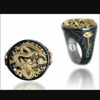 fashion domineering chinese dragon black ring trend hip hop punk personality luxury mens exquisite gift jewelry accessories