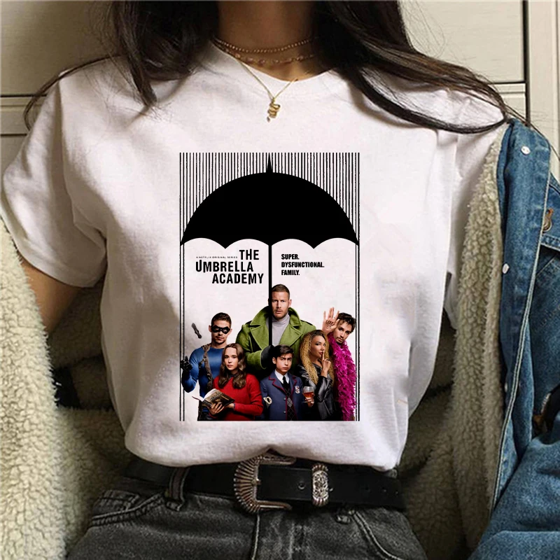 

Women Graphic Diego Cha-Cha Anime Tshirt The Umbrella Academy Harajuku T Shirt Funny Cartoon T-shirt Casual 90s Top Tees Female