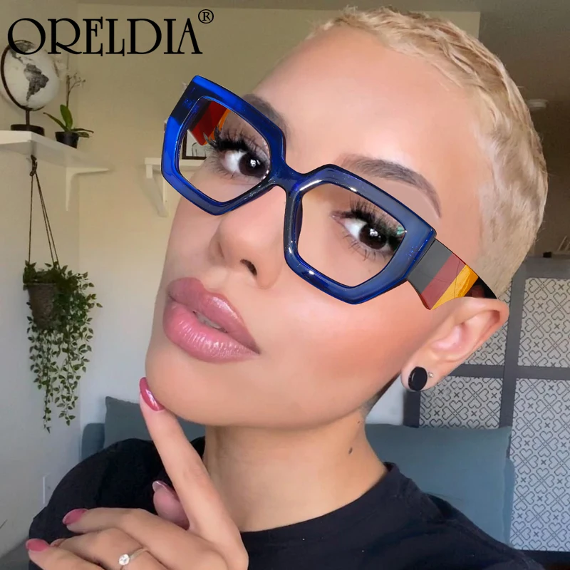Мода полигональные очки с оправой для женщин в европейском и американском стиле
