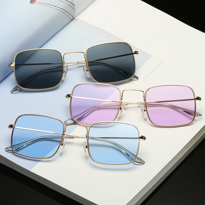 

Luxury New Square Sunglasses Women Brand Designer Female Sunglass Vintage Rimless Sun Glasses For Women Men Sunglass