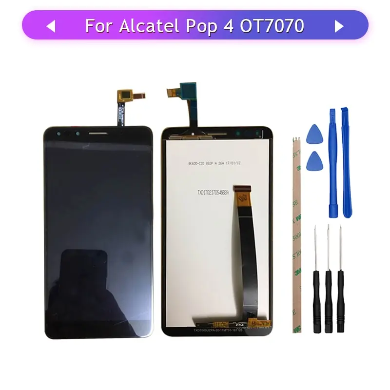 5 шт. для Alcatel Pop 4 7070 OT7070 7070X 7070Q 7070A ЖК-дисплей сенсорный экран стекло дигитайзер в