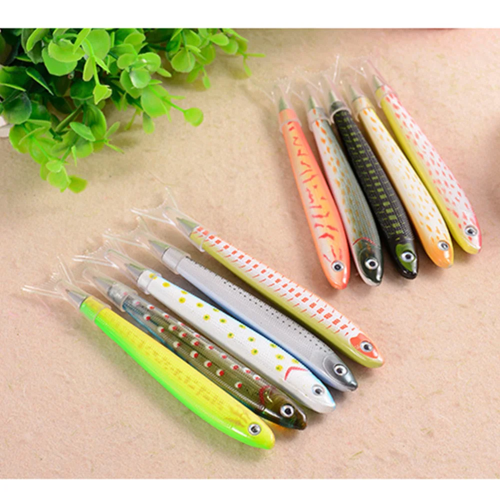 

8pcs Cartoon Simulation Fish Design Ballpoint Pens Creative Signing Pens Student Stationery School Supplies (Mixed Pattern)