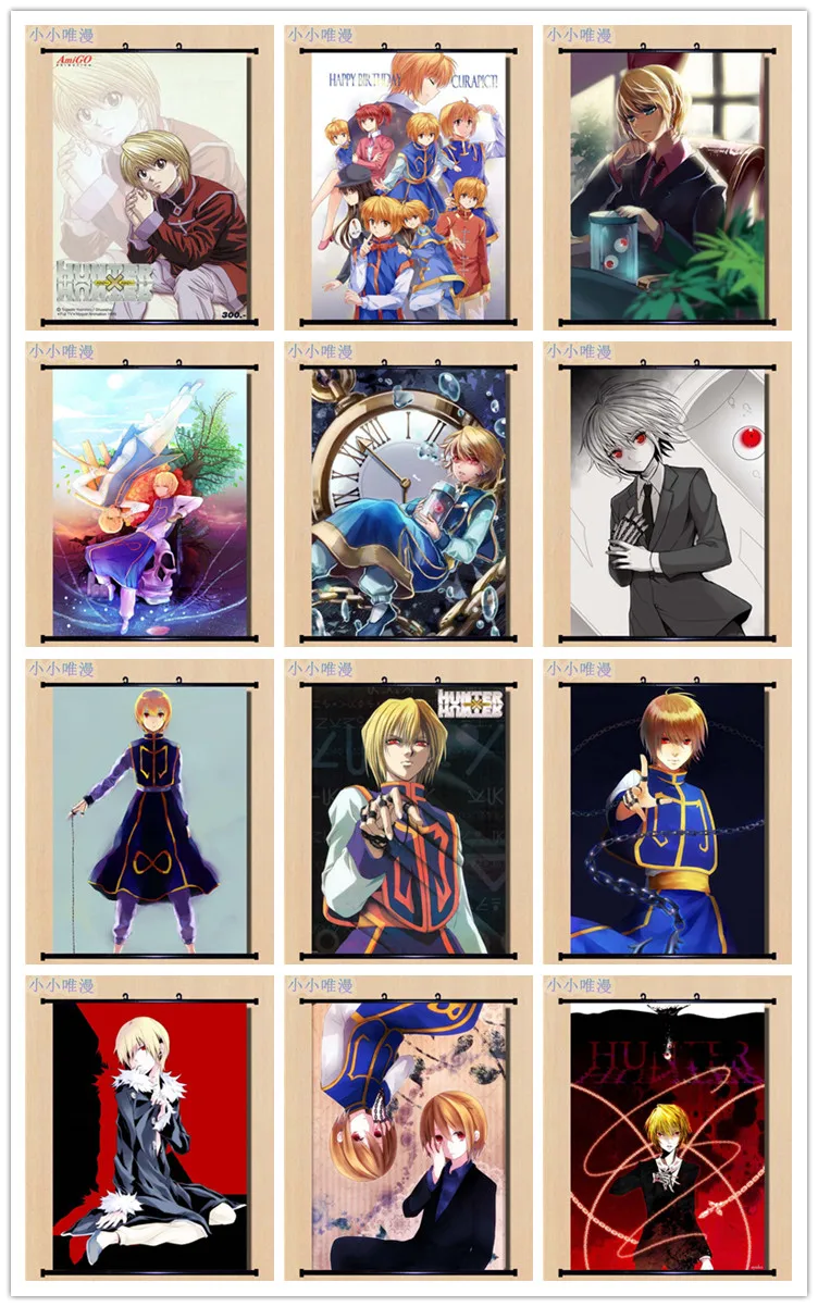 

Coscase аниме Hunter x Hunter персонажи аллука золдик, Курапика и леорио декоративные картины Домашний Декор настенный постер в рулоне