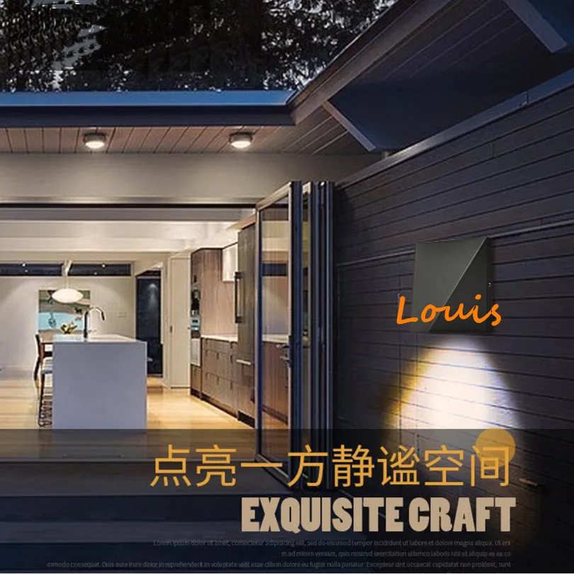 Для наружного и внутреннего освещения светодиодный настенный светильник для