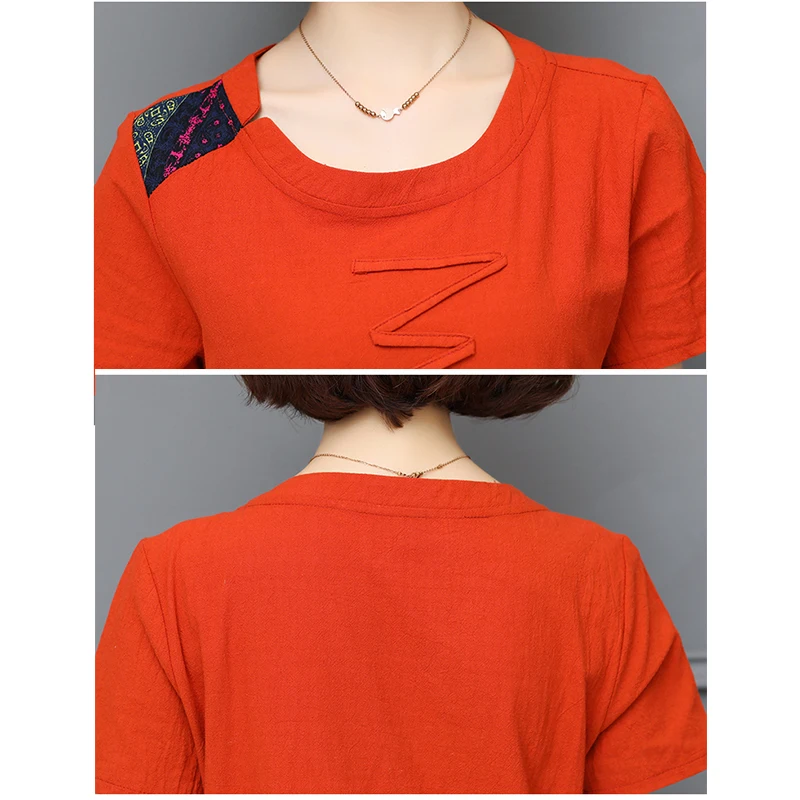 Футболка женская хлопковая с коротким рукавом и цветочным принтом большого