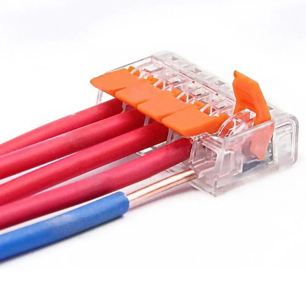

30/60/75pcs For Wago 221 Electrical Connectors Wire Block Clamp Terminal Cable Reusable Mini Quick Home Wire Terminal Connector