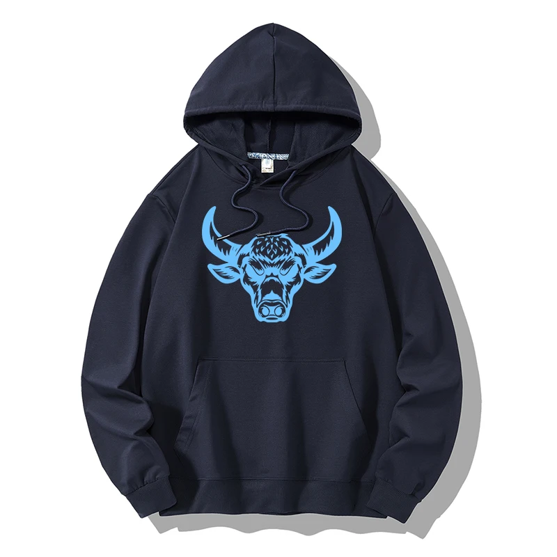 

2021 New Fashion Bull Head Pattern Daily Hip-hop Anime Men's and Women's Hoodie Pullovers Casaul Topsoversized Sweatshirt