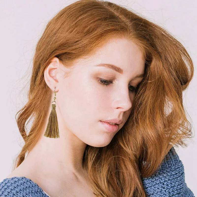 

93 Pairs Colorful Earrings with Tassel for Women Girls Jewelry Fashion and Valentine Birthday Party Gift