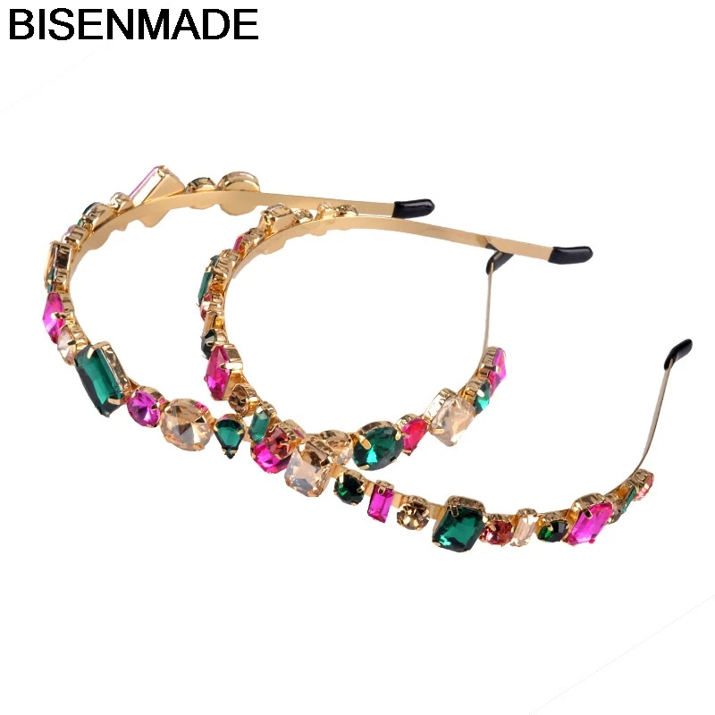 Женский ободок для волос в стиле барокко полностью цветные ободки из сплава с