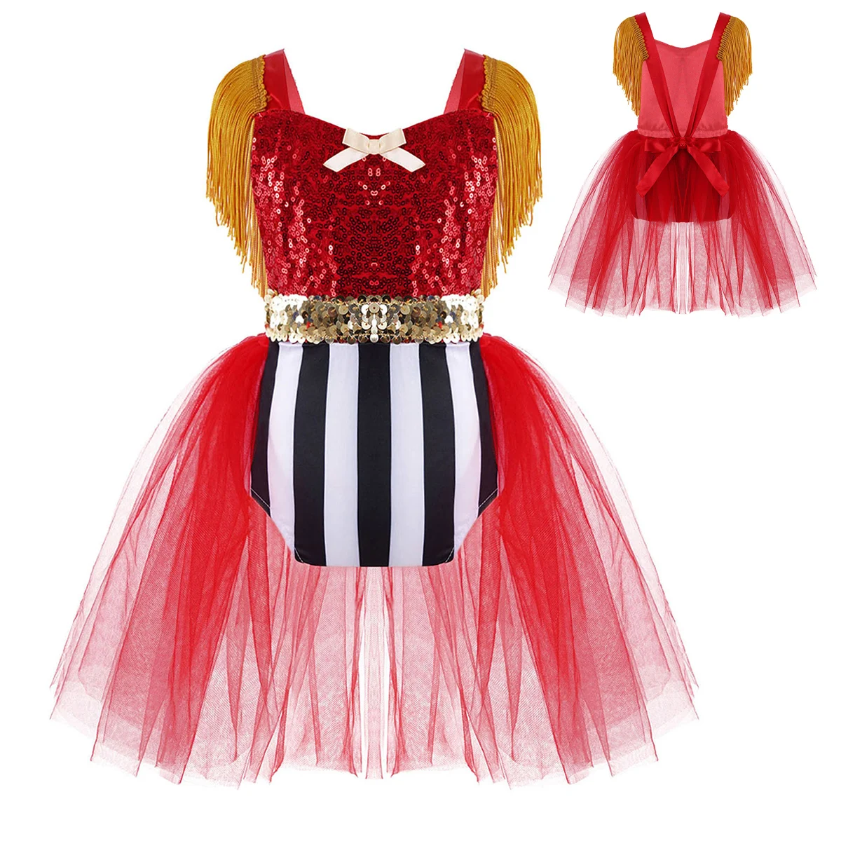 

Toddler Circus Ringmaster Romper Open Back Sequins Girls Birthday Party Bodysuit Kids Christmas Halloween Fancy Dress Costumes