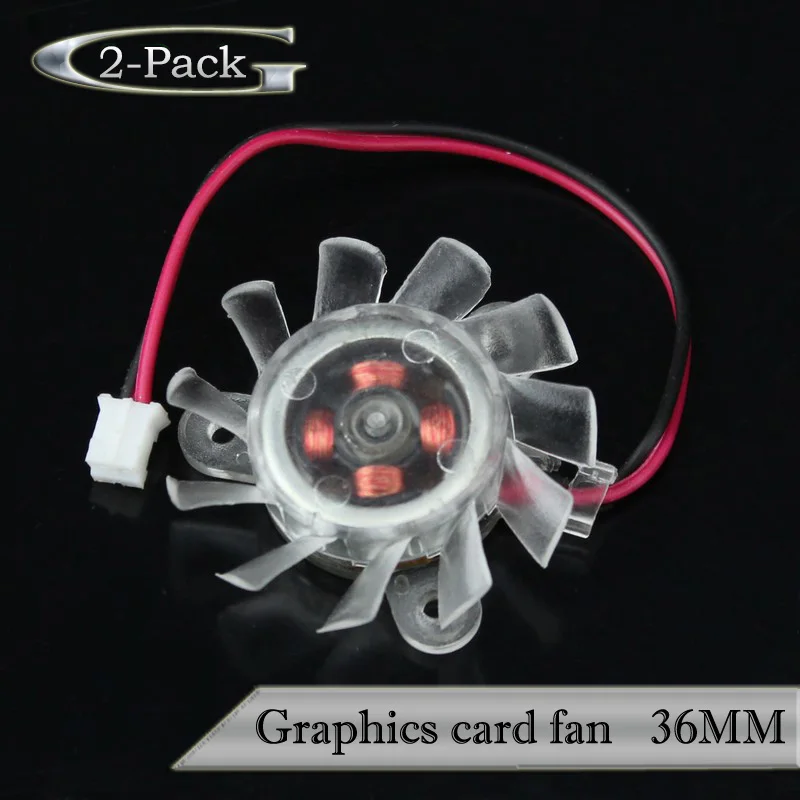 2 шт. Gdstime 2Pin 36 мм компьютерный ПК видео VGA Видеокарта Вентилятор радиатора