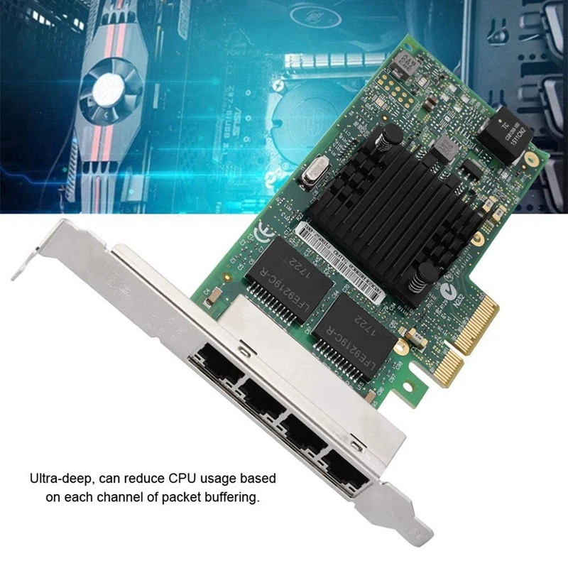 I350-T4V2 4-Port Gigabit Ethernet PCI-Express X4 Use for  I350AM4 Server Adapter Network Card