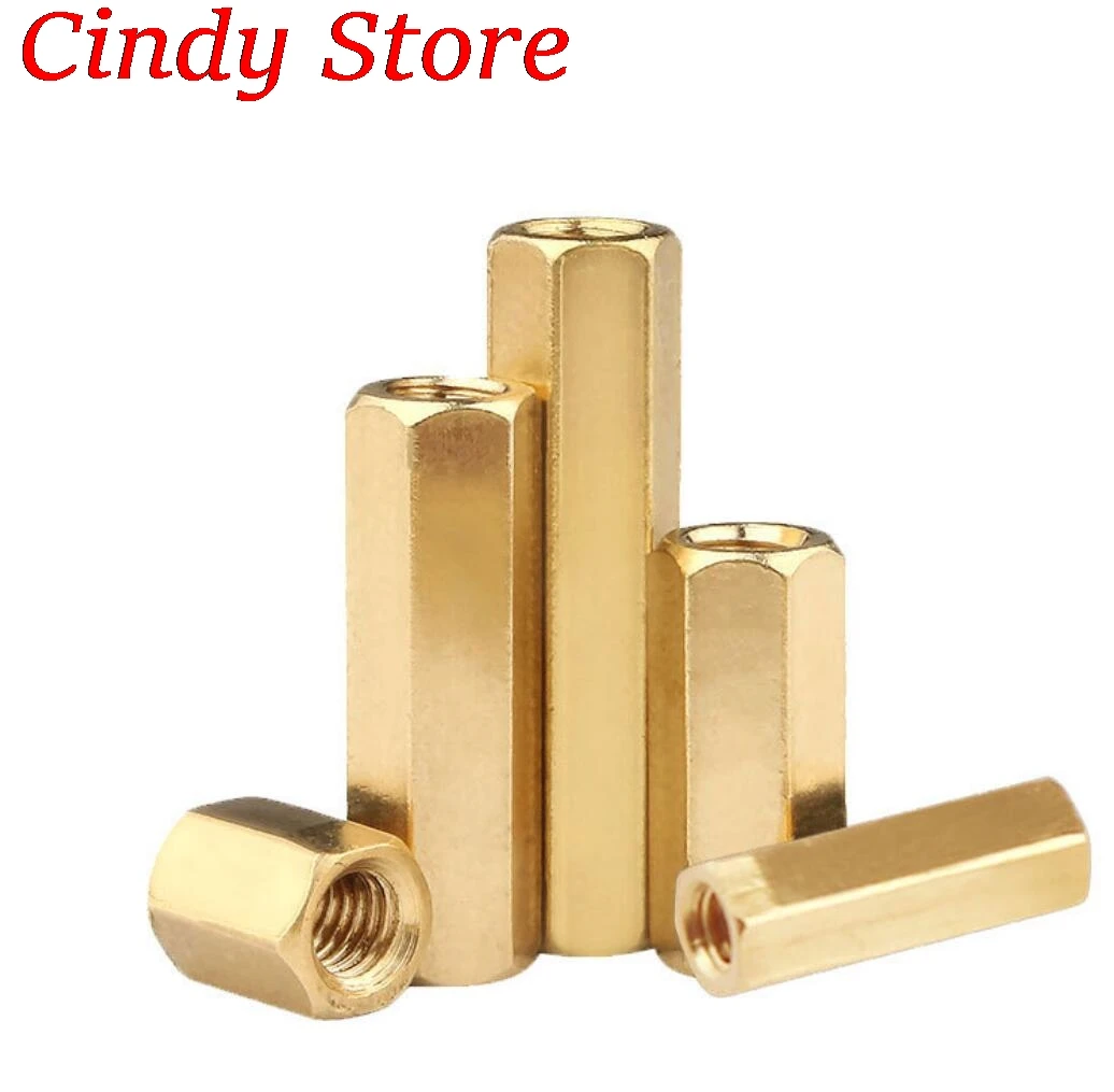10/50pc Solid Brass Copper M2 M2.5 M3 M4 PCB Spacer Hex Standoff Pillar Male-Female Female-Male |