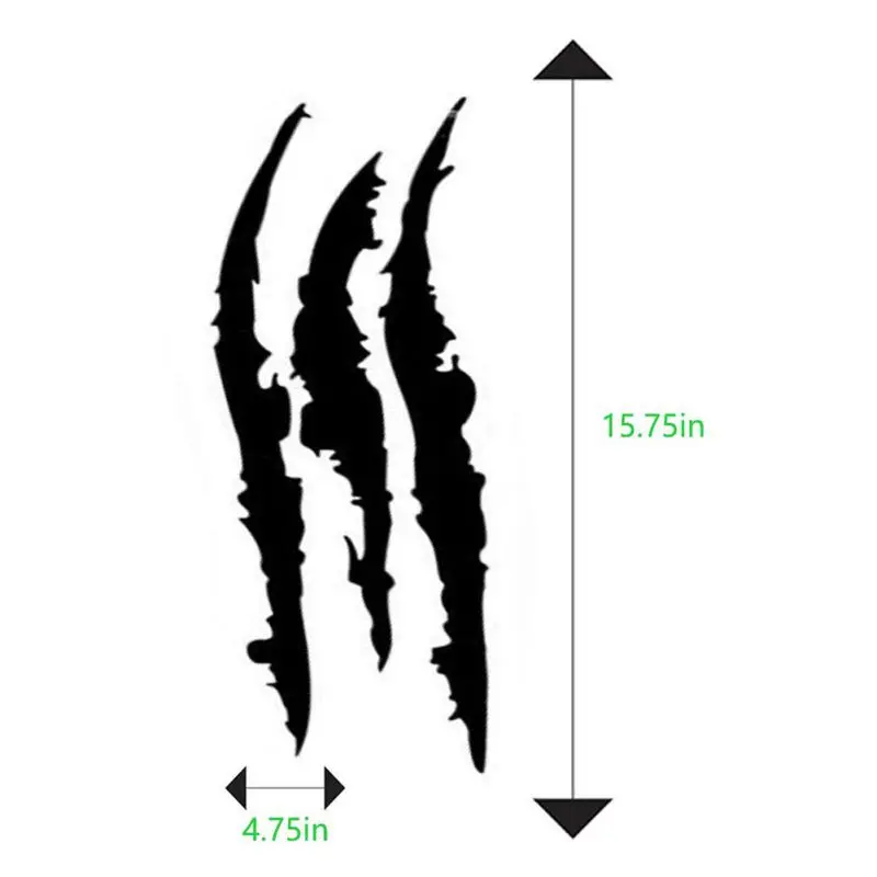 Забавная Автомобильная наклейка светоотражающая монстра царапины полоска