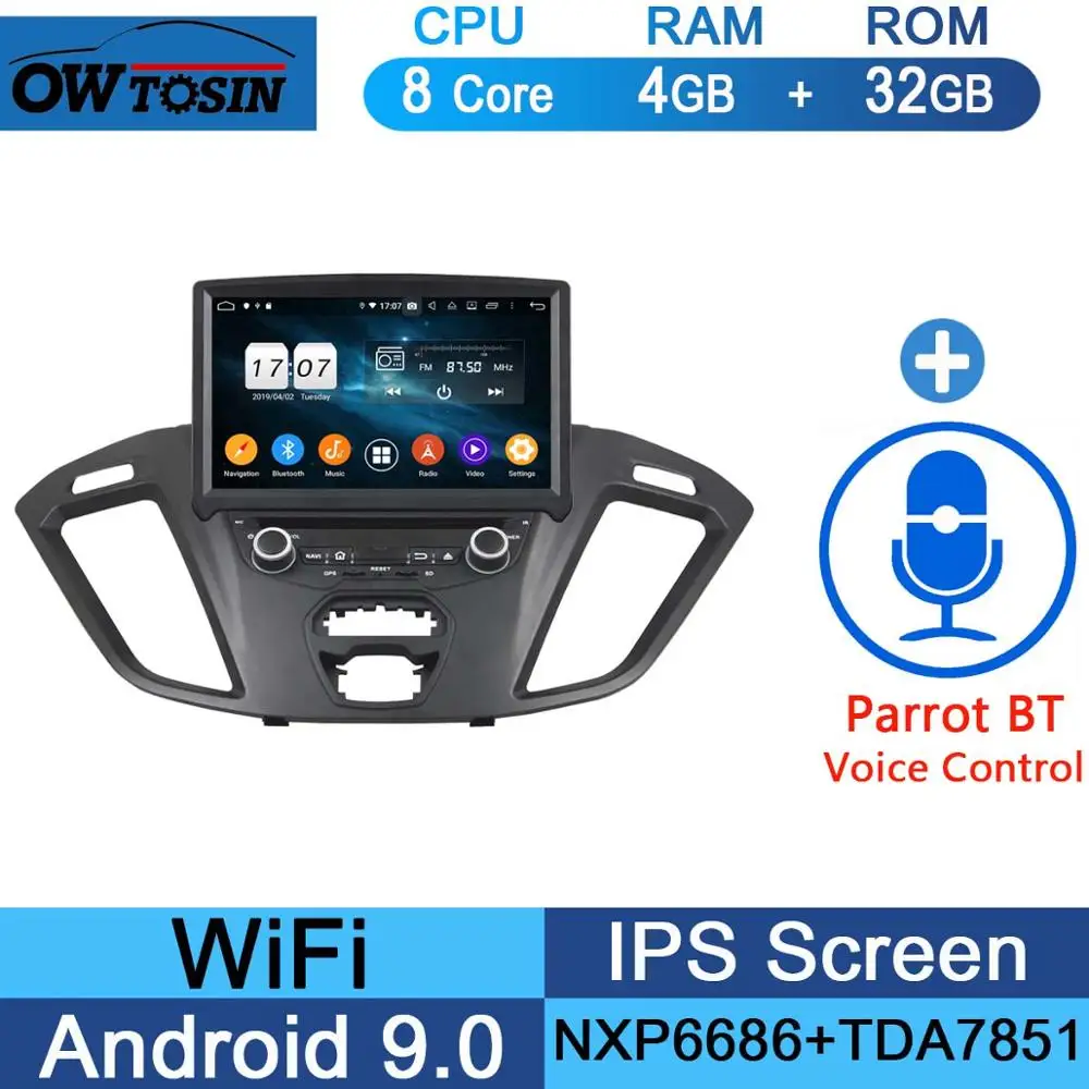 32G Parrot BT " ips 1920*1080 8 ядерный 4G+ 64G Android 9,0 автомобильный dvd-плеер для Ford Transit Custom 2013 DSP радио gps - Цвет: 32G Parrot BT