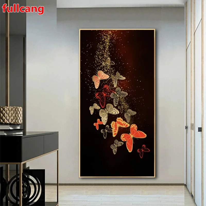 

Golden Butterfly Full Square Round 5D Diamond Painting nordic Diamond Embroidery Mosaic art full decor Diamond stitch JX2414