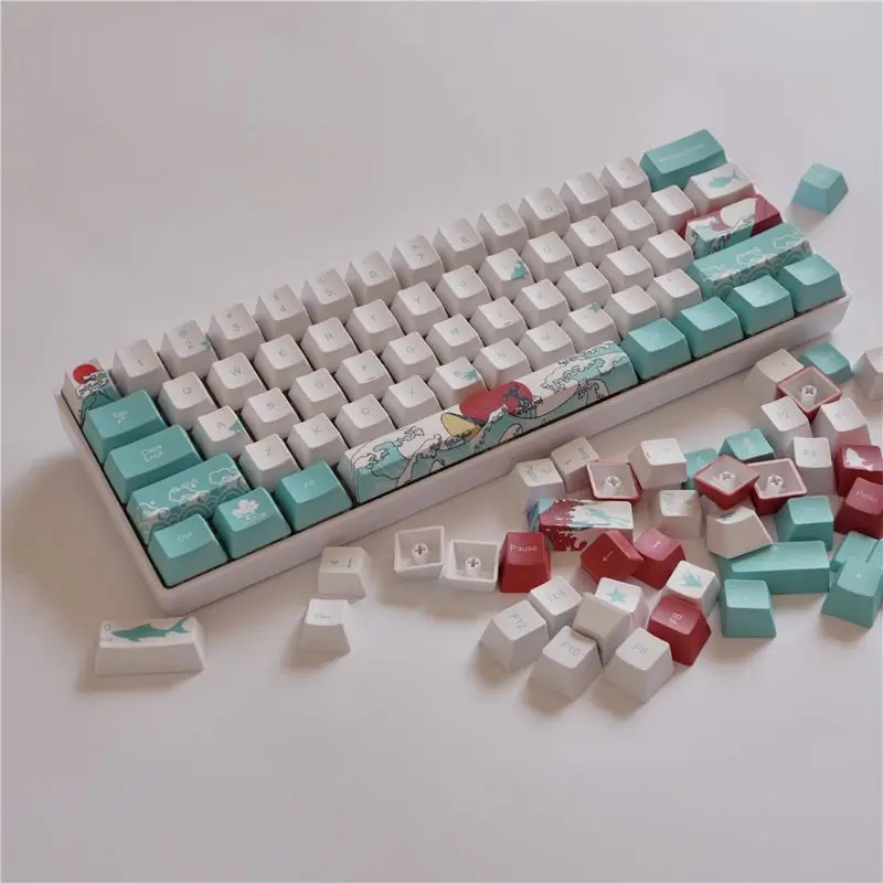 Клавиатура Sea Coral Keycap PBT пятисторонняя клавиатура с эффектом красителя пробел 6 25u
