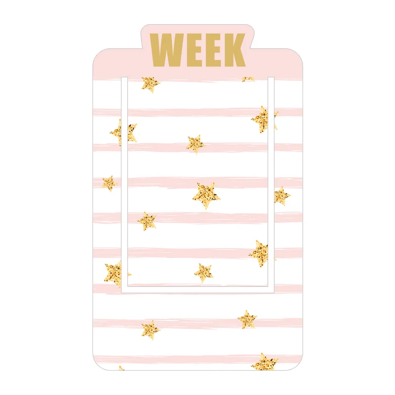 star week Pomtheon ПВХ покрытый пластик Bookmarks для книг сегодня Неделя Месяц указатели книги аксессуары для планировщика канцелярские принадлежности - Цвет: star week