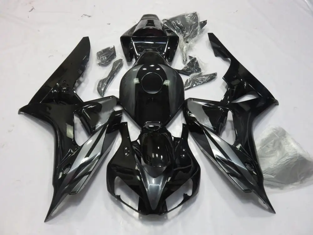 Grey Black ZXMT обтекатель с комплектом кузова Подходит для Honda CBR1000RR 2006 2007 06 07 ABS литья под давлением многоцветный синий желтый красный белый черный - Цвет: Grey Black