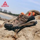 Мужские дышащие треккинговые ботинки HUMTTO, уличные походные ботинки, женские кроссовки из сетчатого материала, кожаные походные ботинки для альпинизма