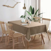 linen like waterproof rectangular household table cloth wash free table cloth tea table cloth circular diameter