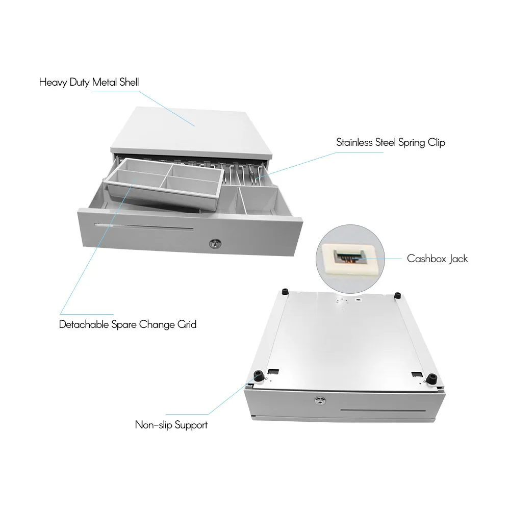 Кассовый аппарат кассовый ящик пять ячеек три ядра интерфейс RJ11 с лотком для